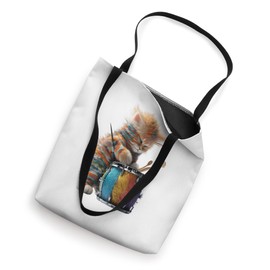 Cute Musician Cat Music Kitten Clef Vocals Jazz Song Cats Tote Bag