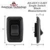 American Technology Components Single SPST On-Off Switch with Bezel, 12-Volt,