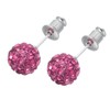 HUGE TOMATO 8MM Crystal Ball Stud Earrings Zircon Ball Stud