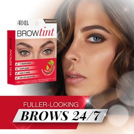Ardell Ardell Brow Tint Medium Brown, Longer-lasting, Semi-permanent Brow Dye, with Natural Extracts, Complete Brow Tinting Kit, 1 pack