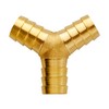 Quickun 5/8" ID Hose Brab, Brass Shaped Y 3 Ways