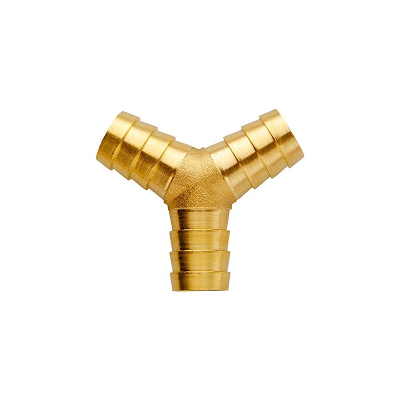 Quickun 5/8" ID Hose Brab, Brass Shaped Y 3 Ways