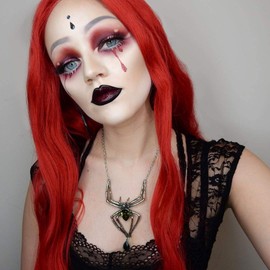 Xiweiya Wig Hot Red Lace Front Wig Long Body Wave Heat Resistant Fiber for Women Darg Queen Cosplay 24"