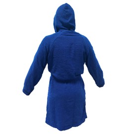 hermet Unisex Sponge Microterry bathrobe, blue, 14 Years UK