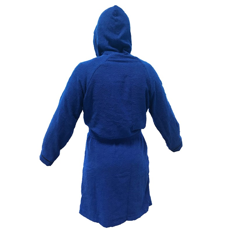 hermet Unisex Sponge Microterry bathrobe, blue, 14 Years UK