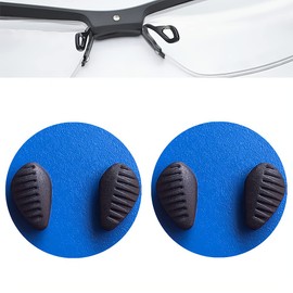 Eyeglasses Nose Pads,BEHLINE 2 Pairs Soft Silicone Nose Pads Push-in Nose Piece Replacement for Glasses Eyeglasses Sunglasses and Eyewear(Black)