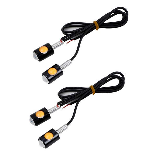 Partools Mini Turn Signal, Yellow, Set of 4, 12 V,