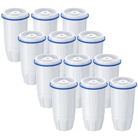 Upgraded Water Filter Replacement for Zero Pitcher and Dispenser ZR-001 ZR-004 ZP-006 ZR-017, Multi-Stage Filter System, Effectively Reducing Lead, Chromium, PFOA, and PFOS Contaminants, Pack of 12