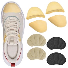 RUISPEED 8 Stück Gel Fersenpolster und Schuhfüller für zu große Schuhe Antirutsch Druckentlastend für Damen und Herren ideal für Sneaker und Boots