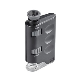 Taschenmikroskop, Zoom/Vergrößerung: 60x bis 100x, praktisch, handlich, aus Kunststoff