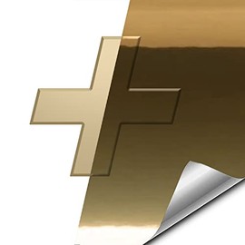 VViViD XPO Gloss Gold Chrome Chevy Bowtie Logo Wrap Kit (2 Rolls (11.8 Inch x 4 Inch))