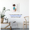 African American Girl Positive Affirmations - Black Wall Art -
