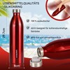 SANTECO Stainless Steel Drinking Bottle 1 L, 100% Leak-Proof Thermos