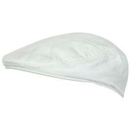 Men's White Real Soft Leather Ivy Beret Newsboy Gatsby Golf Cabbie Flat Cap Hats S