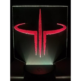 Quake Arena III Logo Led Lighted Lamp