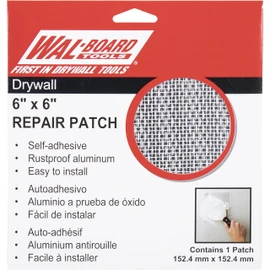 WAL-BOARD TOOLS Drywall Patches, Rustproof Aluminum, Self Adhering, Drywall Repair, Made In The USA, 054-006