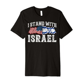 I Stand With Israel American flag Premium T-Shirt