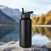 VINSUN Thermo Bottle Black 1L - Leakproof, Carbonic Acid Suitable,