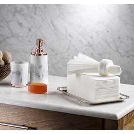 Lintext - Toallas desechables con tacto de lino de 12 x 17 pulgadas, hechas en Estados Unidos, servilleta de papel suave y absorbente para baño, cocina o eventos [extra suave, paquete de 50]