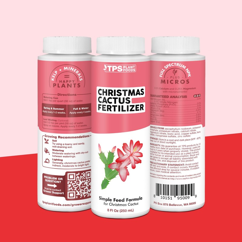 Christmas Cactus Fertilizer – Liquid Plant Food for More Blooms,