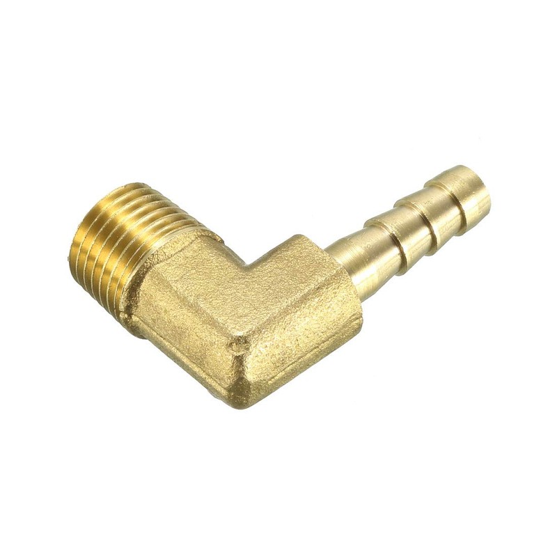 sourcing map Brass Coupling Connector 90 Degree Angle x 1/4