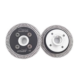 SHDIATOOL 75mm Diamond Mesh Mini Engraving Saw Blades Set of 2 pieces,Plus 2pcs removable 5/8"-11 Arbor for Cutting Carving Granite Marble Stone Concrete