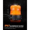 Leelosp 3 Pack 60 LED Amber Beacon Strobe Lights, 12v-24v