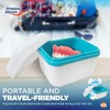 Denture Case, Retainer Box, with Denture Brush, False Teeth Container