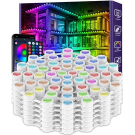 LETIANPAI 300FT Permanent Outdoor Lights,RGB Eaves Light with App Control Remote,DIY Scene Modes IP67 Waterproof Under Eave Lighting,Outdoor Lights for Decor,Garden Decor,House,Party,Holiday