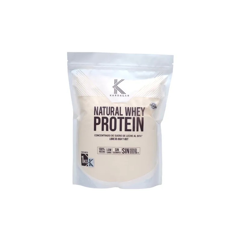 Kardagar Natural Whey Protein, Sin Sabor Bolsa 1 Kg