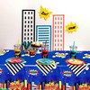 Roaring Good Time Superhero Birthday Party Tablecloth Super Theme Hero
