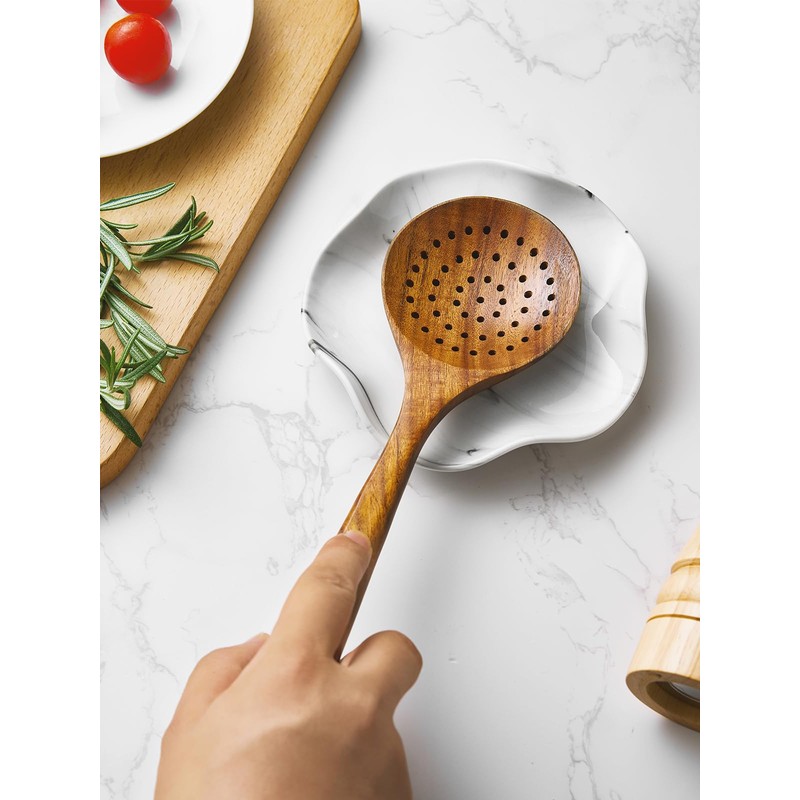 ABRUTY Spoon Rest for Stove Top, Ceramic Spoon Holder for