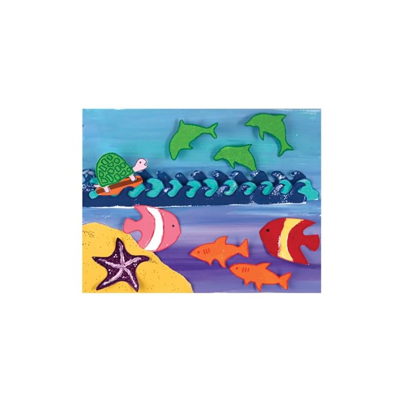 Creativity Street Ocean Paint Sponge, 3 in, Pack of 8