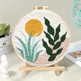 KSVFTB Punch Needle kit, Punch Needle Kit for Beginners, Punch Needle Kits with Flower Grass, DIY Embroidery Kit DIY Punch Needle Craft with Instructions for Kids Adults Craft Mother's Day Gift