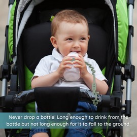 Toy Safety Straps, 4 Pack Silicone Sippy Cup Straps, Sippy Cup Leash for Baby, Keep Bottles and Sippy Cups Close at Hand and off The Ground or Floor (4PACK, Sage/Ether/Blush/Muted)