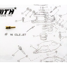Zenith Carburetor Idle Jet fits Wisconsin TRA10D TRA12D 13238 13653 L63AQ L63BJ  X41