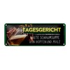 Femer Tin Sign with German Text 27 x 10 cm