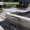 Pulovin 20 lbs Black Stones for Planters, 3-4 Inch Black