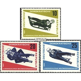 DDR 1156-1158 (complete.issue) fine used/cancelled 1966 rennschlitten (Stamps for collectors) Winter sports (skiing/ice hockey/bobsleigh ...)