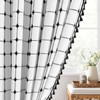 MitoVilla White Black Boho Shower Curtains for Modern Farmhouse Bathroom