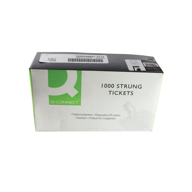 Q-Connect KF01617 Strung Ticket 30x21mm (Pack of 1000) - White