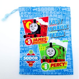 OSK CP-1 Thomas the Tank Engine Bento Box, Cup Bag, 6.1 x 7.5 x Height 3.1 inches (15.5 x 19 x 8 cm), Made in Japan