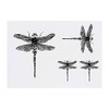 4 x 'Dragonfly' Temporary Tattoos - Water Resistant, Skin-Safe, Non-Toxic