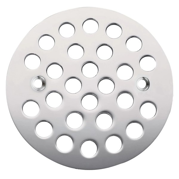 Rixid 4-1/4” Round Shower Drain Cover,Screw-in Shower Drain Strainer,Easy-