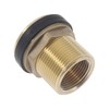 1-1/4" Male 1" Female Theaded Soild Brass Bulkhead Fitting,Water Tank