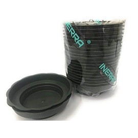 INERRA Floral Junior Bowls - Green Round Plastic Florist Dishes for Foam Cylinders (Pack of 20 Bowls)