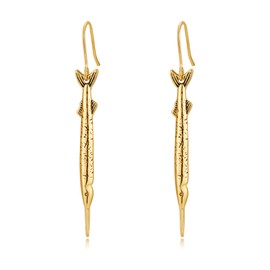 MIJENITI Gold Fish Drop Earrings for Women Trendy,Fun Ocean Fashion Jewelry Styles for Summer Beach