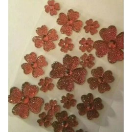 CraftbuddyUS DBG06F- 19 Self Adhesive Primrose Flower Gems FUSHIA Craft DIY