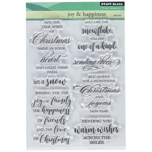 Penny Black Series Clear Stamp Set 30-440 Joy & Happiness