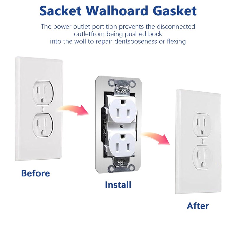 20 Pcs Wall Plate Spacer- Metal Flush Fit Device Leveling